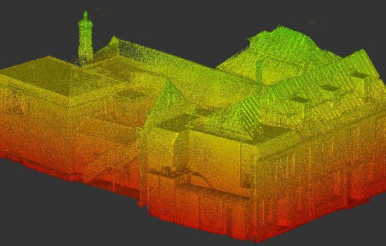 3D laser scan: birds eye view of the entire building