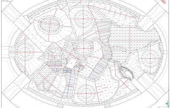 CAD plan of the green and pleasant land showing how each field should be divided