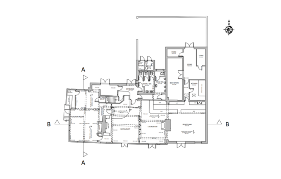 As part of the monitoring survey, we conducted a measured building survey to fully understand all structural aspects of the property. <i>(This is the ground floor plan.)</i>