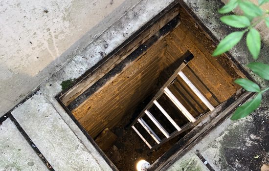 The client had uncovered a basement via a manhole located in the corner of his garden.
